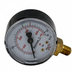 MANOMETR DO REDUKTORA MINI 50mm 20l/min ARGON/DWUTLENEK WĘGLA (AR/CO2) 0-315