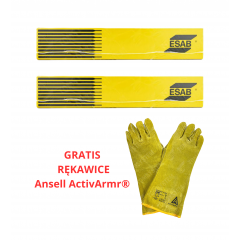 ZESTAW - ELEKTRODA ESAB EB 150 FI 2,5x350 4,5KG (2 OPAKOWANIA) + GRATIS RĘKAWICE ROBOCZE (1 PARA)