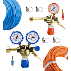 ZESTAW – OSPRZĘT GAZOWY TLEN / LPG (REDUKTOR GAZOWY TLEN, REDUKTOR GAZOWY LPG, WĘŻE GAZOWE, OPASKI ZACISKOWE, BEZPIECZNIKI GAZOWE)