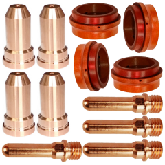 ZESTAW CZĘŚCI EKSPLOATACYJNYCH DO CIĘCIA PLAZMOWEGO DO UCHWYTU CB-150 (ELEKTRODY PLAZMOWE, DYSZE TNĄCE, ROZDZIELACZE GAZU)