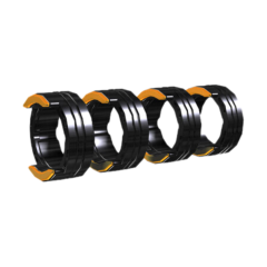 ZESTAW ROLEK NAPĘDOWYCH EWM 4R 1,6MM (CZARNO-POMARAŃCZOWA, KOMPLET - 4 SZTUKI) 092-002848-00016