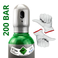 ZESTAW DO SPAWANIA METODĄ TIG - ARGON BUTLA GAZOWA 200 BAR GAZ 8L (PEŁNA) + RĘKAWICE SPAWALNICZE TIG KRÓTKIE (ROZMIAR 9/L)