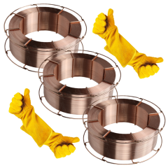 ZESTAW DO SPAWANIA MIG/MAG MIGOMATEM - DRUT SPAWALNICZY MIGOMAT PITTARC G6 SG2 FI 1,2 (3 x SZPULA 18KG) + GRATIS RĘKAWICE SPAWALNICZE ROZMIAR 9 (DWIE PARY)