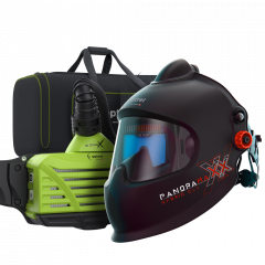 PAKIET GOTOWY DO SPAWANIA - PRZYŁBICA SPAWALNICZA OPTREL PANORAMAXX PURE AIR HYBRID CLT Z SYSTEMEM NAWIEWOWYM e3000X PAPR LASER/WELDING (4550.681)