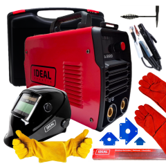 ZESTAW - SPAWARKA INWERTOROWA IDEAL MMA PRAKTIK 220 LCD SYNERGY + AKCESORIA/MATERIAŁY SPAWALNICZE (KOMPLET NR 2)