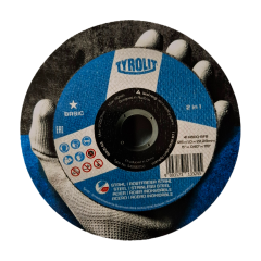 TARCZA DO CIĘCIA STALI TYROLIT BASIC 125x1,0x22,23 STAL INOX 34710253 (OPAKOWANIE PUSZKA - 10 SZTUK TARCZY)