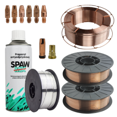 ZESTAW SPAWANIE MIG/MAG DO MIGOMATU – AKCESORIA/MATERIAŁY SPAWALNICZE DO UCHWYTU MB 401/501