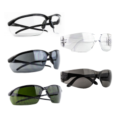 ZESTAW BHP - OKULARY OCHRONNE ESAB (WARRIOR ORIGO SPEC SHADE 5, WARRIOR SPEC SMOKED, WARRIOR SPEC CLEAR, WELDOPS SE-100 EYEWEAR GREY, WELDOPS SE-100 EYEWEAR CLEAR)