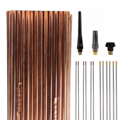 ZESTAW SPAWANIE TIG DO UCHWYTU SR 17/18/26 FI 2,4 (DRUT SPAWALNICZY, ELEKTRODY WOLFRAMOWE, KORKI)