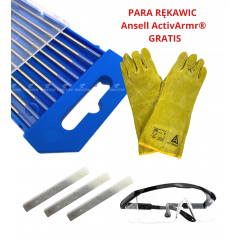 ZESTAW DO SPAWANIA TIG – ELEKTRODY WOLFRAMOWE NIEBIESKIE FI 2,4 + OKULARY OCHRONNE + KREDA SPAWALNICZA + GRATIS RĘKAWICE SPAWALNICZE OCHRONNE