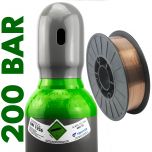 ZESTAW MIG/MAG MIGOMAT - MIX BUTLA GAZOWA 8L 200 BAR (ARGON 82% + CO2 18% - PEŁNA) + DRUT SPAWALNICZY DO MIGOMATU SG2 FI 0,8 SZPULA 5KG