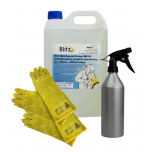 ZESTAW - PREPARAT ANTYODPRYSKOWY W PŁYNIE KLARA WELD SPECIAL 5l + POJEMNIK METALOWY DO PŁYNU ANTYODPRYSKOWEGO 400ML + RĘKAWICE SPAWALNICZE