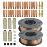 ZESTAW STARTOWY MIGOMAT – DRUT SPAWALNICZY MIGOMAT SG2 FI 0,8 SZPULA 5KG + DRUT SPAWALNICZY MIGOMAT SG2 FI 1,0 SZPULA 5KG + CZĘŚCI EKSPLOATACYJNE DO UCHWYTU SPAWALNICZEGO MIG/MAG MB 15 (FI 0,8 / FI 1,0)