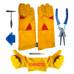 ZESTAW DO SPAWANIA METODĄ MIG/MAG MIGOMAT (RĘKAWICE SPAWALNICZE ROZMIAR 10, KLESZCZE, MŁOTEK SPAWALNICZY SPRĘŻYNOWY, KĄTOWNIK MAGNETYCZNY 12,5 KG, KREDA SPAWALNICZA, GRATIS RĘKAWICE SPAWALNICZE ROZMIAR 9)