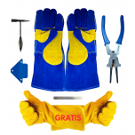 ZESTAW DO SPAWANIA METODĄ MIG/MAG MIGOMAT (RĘKAWICE SPAWALNICZE ROZMIAR 11, KLESZCZE, MŁOTEK SPAWALNICZY SPRĘŻYNOWY, KĄTOWNIK MAGNETYCZNY 12,5 KG, KREDA SPAWALNICZA, GRATIS RĘKAWICE SPAWALNICZE ROZMIAR 9)