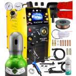 ZESTAW DO SPAWANIA MIG/MAG MIGOMAT - SPAWARKA INWERTOROWA MAGNUM MIG 205L MIGOMAT LUTOSPAWANIE + DRUT SPAWALNICZY SG2 FI 0,8 SZPULA 5KG + AKCESORIA SPAWALNICZE + MIX BUTLA GAZOWA 8L 150 BAR (ARGON 82% + CO2 18% - PEŁNA) (KOMPLET NR 3)