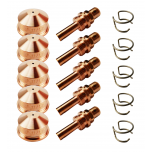 ZESTAW CZĘŚCI EKSPLOATACYJNYCH ABIPLAS CUT 110 DO CIĘCIA PLAZMOWEGO (ELEKTRODY PLAZMOWE, DYSZE TNĄCE, SPRĘŻYNY DYSTANSOWE)