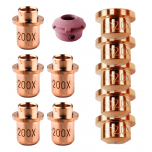 ZESTAW CZĘŚCI EKSPLOATACYJNYCH DO CIĘCIA PLAZMOWEGO ABIPLAS CUT 200 (ELEKTRODY PLAZMOWE, DYSZE TNĄCE PLAZMOWE (FI 2,0), OSŁONA CERAMICZNA)