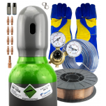 ZESTAW SPAWANIE MIGOMAT MIG/MAG MB 25 – MIX BUTLA GAZOWA 8L 150 BAR (ARGON 82% + CO2 18% - PEŁNA) + OSPRZĘT GAZOWY + AKCESORIA/MATERIAŁY SPAWALNICZE