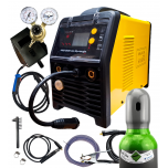 ZESTAW DO SPAWANIA MIG/MAG MIGOMAT - SPAWARKA INWERTOROWA PÓŁAUTOMAT SPAWALNICZY MAGNUM MIG 208 ALU SYNERGIA + MIX BUTLA GAZOWA 8L 150 BAR (ARGON 82% + CO2 18% - PEŁNA) + REDUKTOR GAZOWY (KOMPLET NR 1)