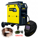 ZESTAW MIGOMAT MIG/MAG - SPAWARKA INWERTOROWA ESAB RUSTLER MIG EM 350C PRO SYNERGIC 0448350882 + AKCESORIA/MATERIAŁY SPAWALNICZE (KOMPLET NR 1)