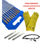 ZESTAW DO SPAWANIA TIG – ELEKTRODY WOLFRAMOWE ZŁOTE FI 2,4 + OKULARY OCHRONNE + KREDA SPAWALNICZA + GRATIS RĘKAWICE SPAWALNICZE OCHRONNE