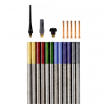 ZESTAW SPAWANIE TIG FI 3,2 (ELEKTRODY WOLFRAMOWE, TULEJKI ZACISKOWE, KORKI)